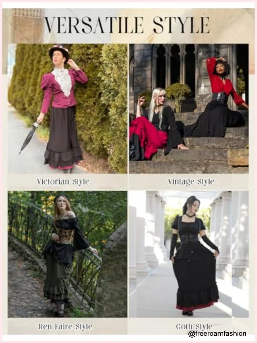 Victorian Maxi Skirt Women Renaissance Goth Flowy Skirt Elastic Waist